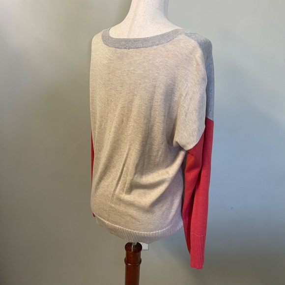 Lilla|P Red and Gray V Neck Sweater - Size L - Picture 6 of 10